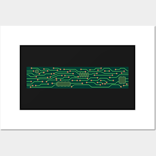 Technology Banner Circuit Board Posters and Art